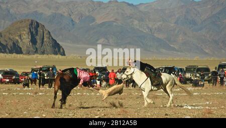 Golden Eagle Festival Mongolie 2018 Banque D'Images