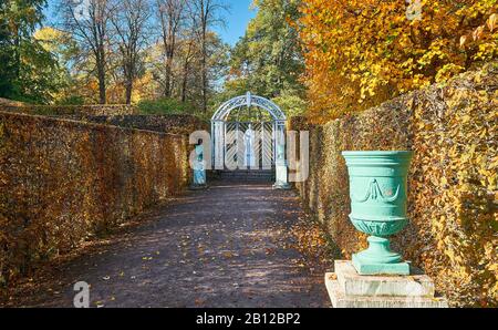 Jardin russe avec la flore, Château du Belvédère, Weimar, Thuringe, Allemagne Banque D'Images