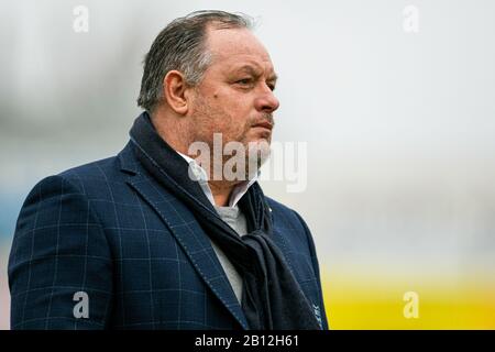 Spakenburg, Pays-Bas. 22 février 2020. Spakenburg, 22-02-2020, Sportpark de Westmaat, Tweede Divisie, IJsselmeervogels - GVV, saison 2019/2020, (C) entraîneur/entraîneur GVV Niek Oosterlee pendant le match IJsselmeervogels - GVV Credit: Pro Shots/Alay Live News Banque D'Images