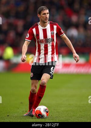 Chris Basham de Sheffield United lors du match de la Premier League à Bramall Lane, Sheffield. Banque D'Images