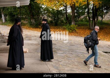 Monastères orthodoxes de Bucovina, construits aux XIVe et XVe siècles pour affirmer la résistance de la foi orthodoxe contre l'expansionnisme musulman. Sih Banque D'Images