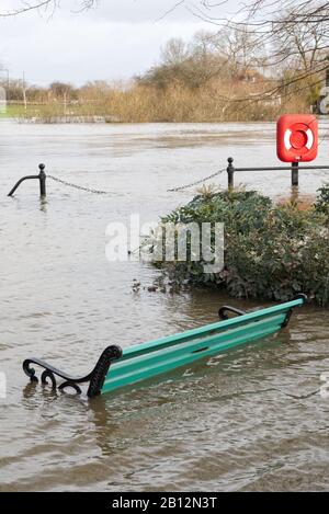 Banc immergé sur la rivière Severn, Upton on Sever Banque D'Images