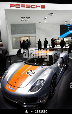 Porsche 918 Rsr Spyder Hybrid, Salon International De L'Automobile Genève 2011, Genève, Suisse, Europe Banque D'Images