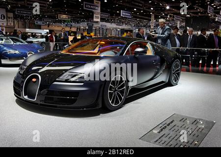 Bugatti Veyron 16.4 Super Sport,1.200ps,International Sports Show Genève 2011,Genève,Suisse,Europe Banque D'Images
