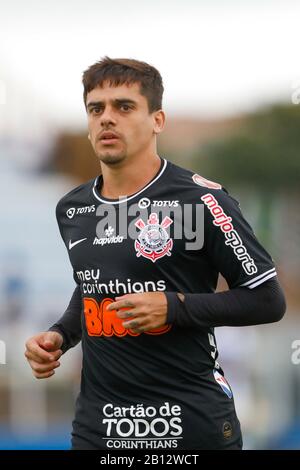 Diadema, Brésil. 22 février 2020. Fagner pendant un match entre Água Santa x Corinthiens tenu à Arena Inamar, à Diadema, SP. Le match est valable pour le 7ème tour du championnat Paulista 2020. Crédit: Ricardo Moreira/Fotoarena/Alay Live News Banque D'Images