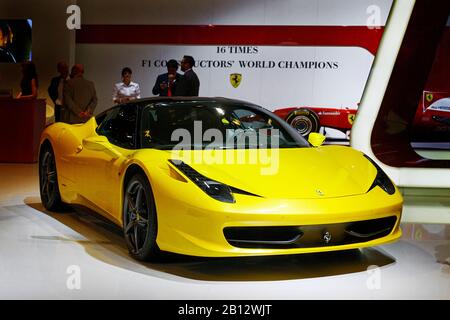 Ferrari F 458 Spider Italia,supercar,The International Motor Show IAA 2011,Francfort,Hesse,Allemagne,Europe Banque D'Images