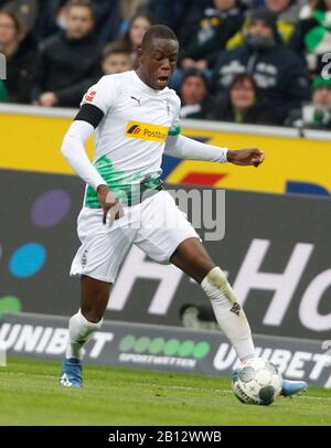 Monchengladbach, Allemagne . 22 févr. 2020.Bundesliga, Borussia Mönchengladbach - TSG Hoffenheim, 23ème jour de jumelage au Parc Borussia. Lako Zakaria de Mönchengladbach joue le ballon. Photo: Roland Weihrauch/dpa - NOTE IMPORTANTE: Conformément aux règlements de la DFL Deutsche Fußball Liga et du DFB Deutscher Fußball-Bund, il est interdit d'exploiter ou d'exploiter dans le stade et/ou à partir du jeu des photos prises sous forme d'images de séquence et/ou de séries de photos de type vidéo. Crédit: DPA Picture Alliance/Alay Live News Banque D'Images