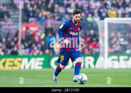 Camp Nou, Barcelone, Catalogne, Espagne. 22 février 2020. Football De La Liga, Barcelone Contre Eibar; Lionel Messi Du Fc Barcelona Crédit: Action Plus Sports/Alay Live News Banque D'Images