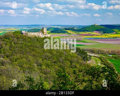 Château Gleichen Et Wachsenburg Près De Mühlberg,Drei Gleichen,Thuringe,Allemagne Banque D'Images