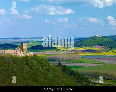 Château Gleichen Et Wachsenburg Près De Mühlberg,Drei Gleichen,Thuringe,Allemagne Banque D'Images