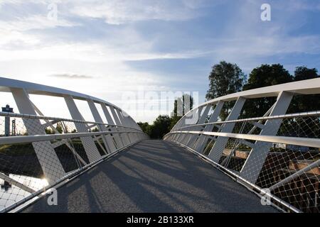 Pont Piéton, Reiherstieg, Wilhelmsburg, Hambourg, Allemagne Banque D'Images