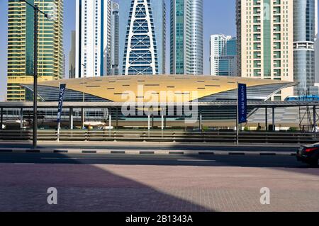 Station de métro Jumeirah, Dubaï, Émirats arabes Unis, péninsule arabique Banque D'Images