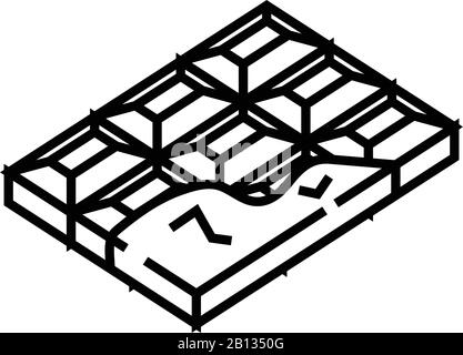 Icône de ligne de chocolat, signe concept, illustration vectorielle de contour, symbole linéaire. Illustration de Vecteur