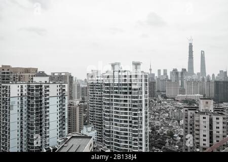 Bâtiments résidentiels à Nanshi, Shanghai, Chine Banque D'Images
