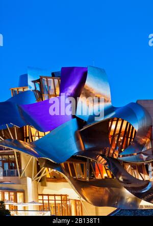 Marques de Riscal établissement vinicole et hôtel. La Rioja Alavesa. Alava, Espagne Banque D'Images