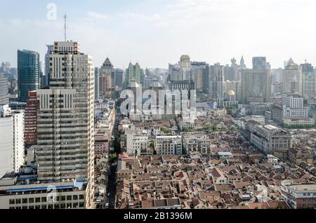 Vue Sur Puxi,Nanjing Road,Shanghai,Chine,Asie Banque D'Images