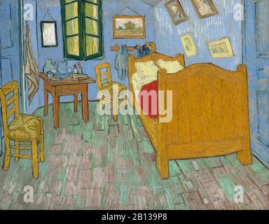 La chambre de Van Gogh à Arles (La chambre), deuxième (2ème) version, septembre 1889 Vincent van Gogh peinture - Très haute résolution et image de qualité Banque D'Images