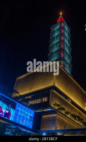 Gratte-ciel Taipei 101 à Taipei Taiwan Banque D'Images