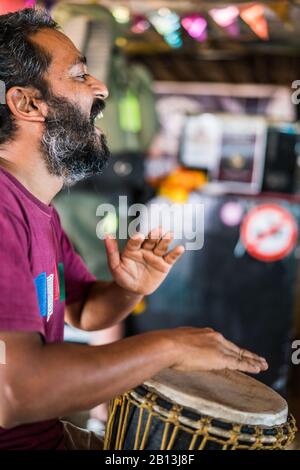 Les gens de la plage, Arambol, Goa, Inde Banque D'Images