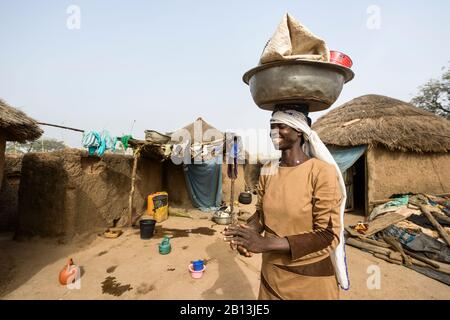 La vie du village du nord du Togo Banque D'Images