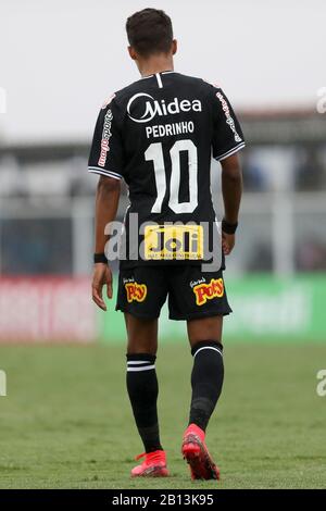 Diadema, Brésil. 22 février 2020. Pedrinho pendant un match entre Água Santa x Corinthiens tenu à Arena Inamar, à Diadema, SP. Le match est valable pour le 7ème tour du crédit de championnat Paulista 2020: Marco Galvão/FotoArena/Alay Live News Banque D'Images