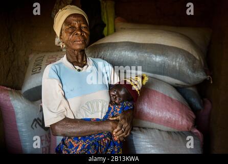 La vie rurale dans un village de Gourmatche, Burkina Faso Banque D'Images