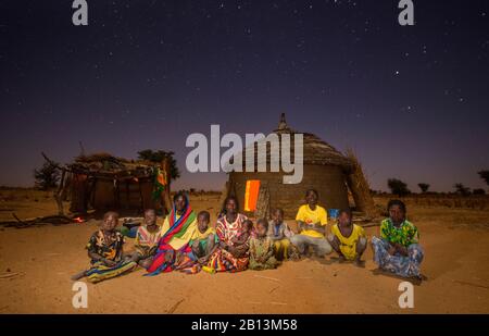 Les nomades Fulani du Sahel, Burkina Faso Banque D'Images