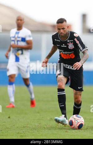 Diadema, Brésil. 22 février 2020. Luan pendant un match entre Água Santa x Corinthiens tenu à Arena Inamar, à Diadema, SP. Le match est valable pour le 7ème tour du championnat Paulista 2020. Crédit: Ricardo Moreira/Fotoarena/Alay Live News Banque D'Images