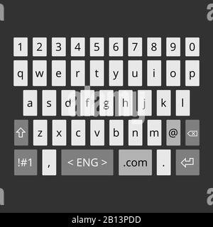 Clavier vectoriel de smartphone sur fond noir Illustration de Vecteur
