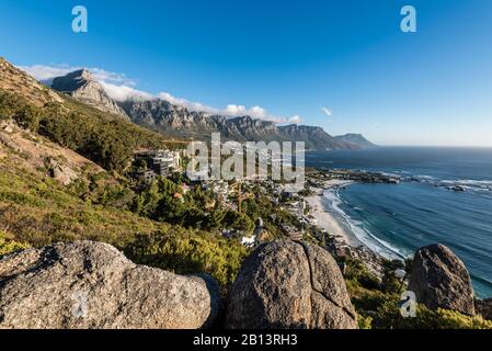 Ambiance Nocturne,Clifton Beach,Bantry Bay,Cape Town,Western Cape,Afrique Du Sud,Afrique Banque D'Images