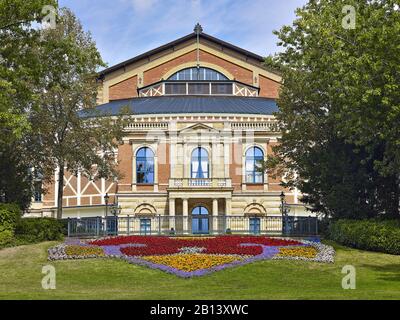 Bayreuth Festival Theatre, Haute-Franconie, Bavière, Allemagne Banque D'Images