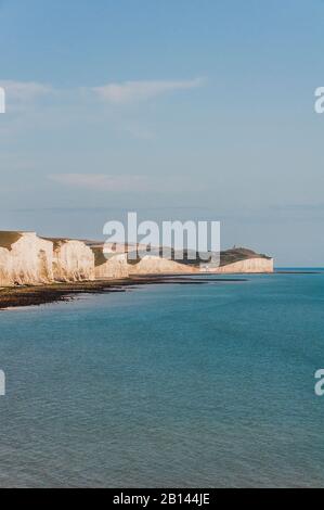 Sept Sœurs, South Downs, Sussex, dans le sud de l'Angleterre, Royaume-Uni Banque D'Images