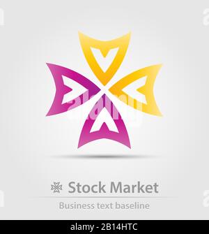 Stock Market business icon pour creative design Illustration de Vecteur