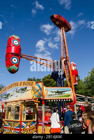 Basingstoke, Royaume-Uni - 1er septembre 2019 : balade dans le parc des expositions de la bombe de plongée vintage au salon de vapeur carter dans le War Memorial Park, Basingstoke, Hampshire sur A. Banque D'Images