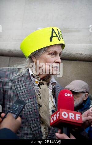 Londres 22 février 2020. Rassemblement à l'extérieur de l'ambassade d'Australie pour s'opposer à l'extradition vers les États-Unis de Julian Assange qui est dans la prison de Belmarsh Banque D'Images