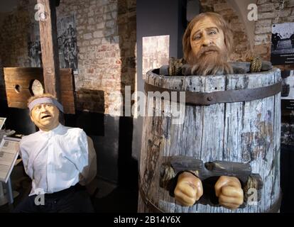 Musée de la torture Bruges, Belgique. Banque D'Images