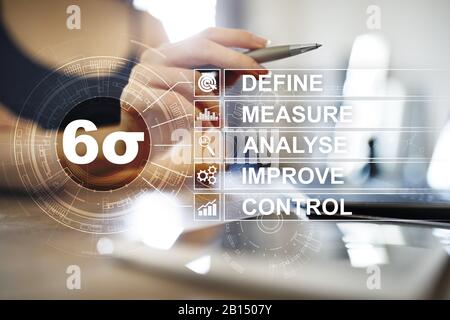 Six sigma - ensemble de techniques et d'outils pour l'amélioration des processus Banque D'Images