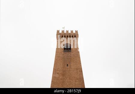 Torre Del Borgo À Recanati (Tour Recanati, Macerata - Italie, Maison Natale De Giacomo Leopardi) Banque D'Images