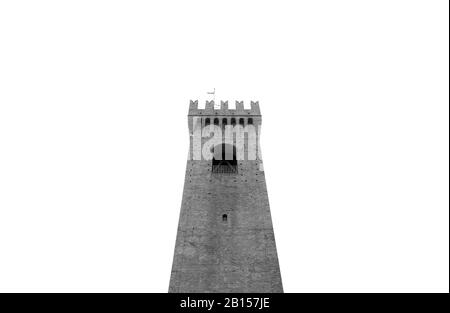 Torre Del Borgo À Recanati (Tour Recanati, Macerata - Italie, Maison Natale De Giacomo Leopardi) Banque D'Images