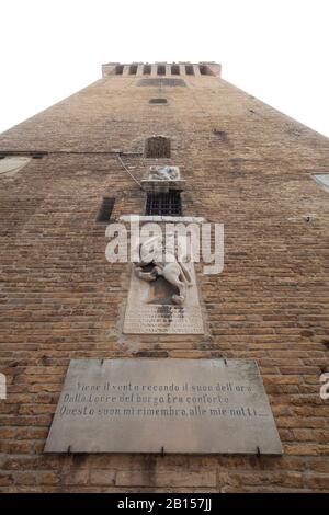 Torre Del Borgo À Recanati (Tour Recanati, Macerata - Italie, Maison Natale De Giacomo Leopardi) Banque D'Images