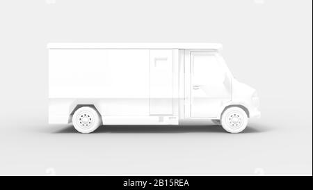 rendu tridimensionnel d'un modèle généré par ordinateur d'un camion de transport d'argent Banque D'Images