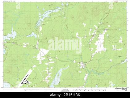 Vue très détaillée de la carte topographique de 1978 pour Bloomingdale, NY Banque D'Images