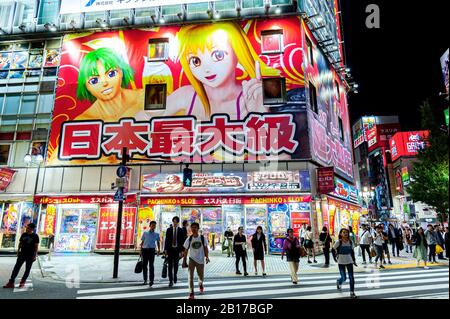 Panneau D'Affichage Tokyo Manga Shinjuku Kabukicho Japon Banque D'Images