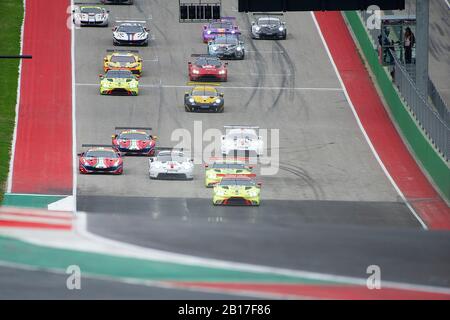 Austin, Texas, États-Unis. 23 février 2020. Début de la grille du Lone Star le Mans - 6 Heures de circuit des Amériques à Austin, Texas. Mario Cantu/Csm/Alay Live News Banque D'Images