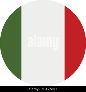 Drapeau italien illustré dans vecteur sur fond blanc Illustration de Vecteur