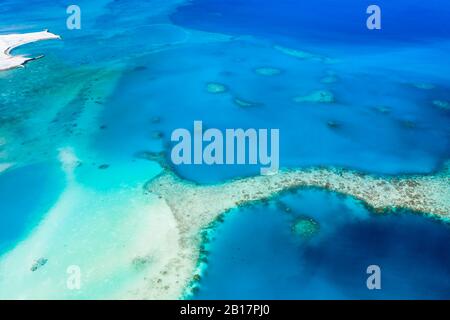 Luftaufnahme, Malediven, Süd-Malé-Atoll, Korallenriff Von Oben Banque D'Images