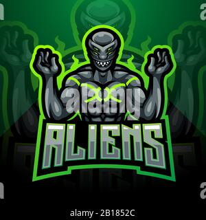 Esport exotiques mascot logo design Illustration de Vecteur