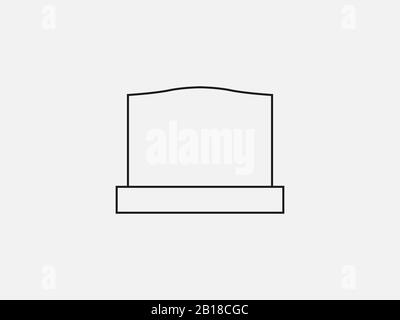 Pierre tombale, cimetière, icône de rip. Illustration vectorielle, conception plate. Illustration de Vecteur