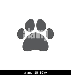 Icône Paw sur fond blanc Illustration de Vecteur