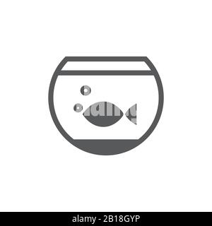 Icône Aquarium sur fond blanc Illustration de Vecteur